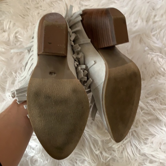 New Coconuts Gray Fringe Booties - Picture 3 of 6